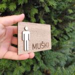 Oznaka za vrata toalet wc 3D gravura - Slika 2