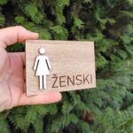 Oznaka za vrata toalet wc 3D gravura - Slika 3