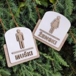 Oznaka za vrata toalet wc 3D LUX Bela - Slika 8