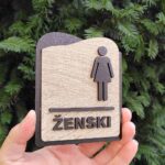 Oznaka-za-vrata-toalet-wc-3D-LUX-Crna-ZENSKI-1