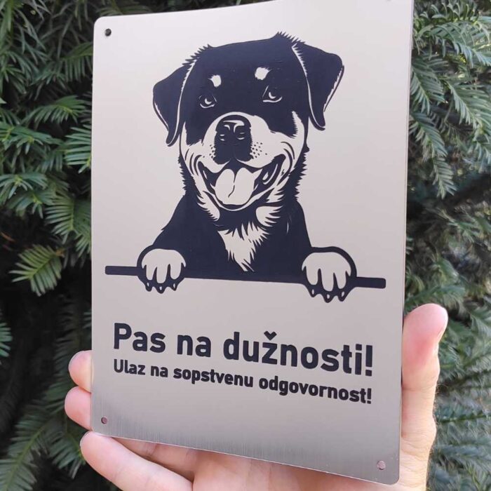 Birate rasu psa Tabla obaveštenja opasan pas čuvaj se psa ili tekst po izboru - Slika 3
