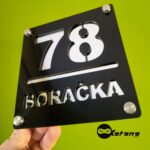 Kućni broj srebrni klirit