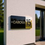 Brojevi za kucu luksuznog izgleda od pleksiglasa ZLATNI