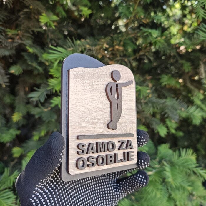 Oznaka za vrata SAMO ZA ZAPOSLENE